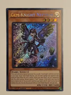 Yu-Gi-Oh TCG Gem-Knight Nepyrim BLMM-EN021 1st Edition Secret Rare NM 1st Ed - Image 1
