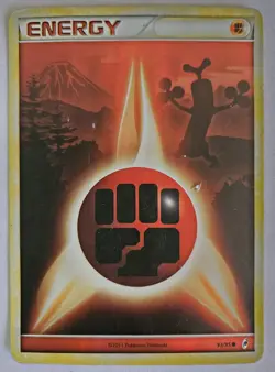 Fighting Energy 93/95 Pokemon Card Call Of Legends Holo Fighting Energy 2011 DMG - Image 1