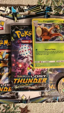 2018 POKEMON SUN & MOON LOST THUNDER 3 PACK W/ EXEGGUTOR SEALED BLISTER - Image 4