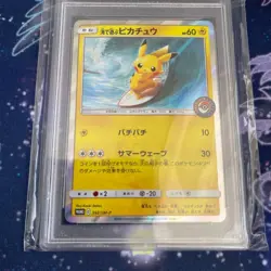 PSA 10 Pokemon Card Surfing Pikachu 329/SM-P Playing in the Sea Promo Japanese - Image 2