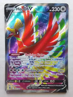 Ho-Oh 187 Silver Tempest Pokemon card - Image 1