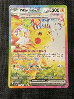 Pokemon TCG Sir Surging Sparks Pikachu EX #238/191 Near Mint Condition - Image 1