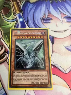 MALEFIC CYBER END DRAGON GERMAN SECRET RARE YMP1-EN004 DE004 LIGHT PLAY YUGIOH - Image 1