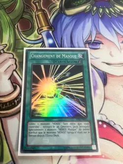 MASK CHANGE FRENCH SUPER RARE AP01-EN011 FR011 LIGHT PLAY YUGIOH - Image 1
