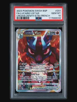 🇫🇷 LUCARIO VSTAR ALT PSA 10 - PROMO ZENITH SUPREME SWSH291 Carte Pokemon 🇫🇷 - Image 1
