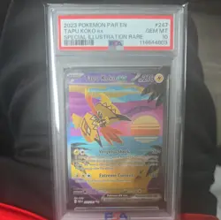 2023 Pokemon Par En-Paradox Rift SIR Tapu Koko Ex #247 PSA 10 Gem Mint! - Image 1