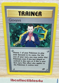 Giovanni 104/132 Gym Challenge - Trainer - Gym Leader - Pokemon Card TCG - NM+ - Image 1