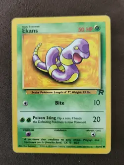 Pokemon TCG Ekans Team Rocket 56 Regular Unlimited Common - Image 1
