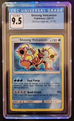 SHINING VOLCANION 27/73, CGC 9.5 GEM MINT, POKEMON 2017 SHINING LEGENDS - Image 1