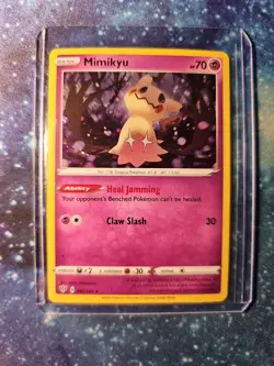 Mimikyu 081/189 Cosmos Holo Rare Pokemon TCG 2020 Darkness Ablaze Card - Image 1