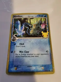 Mimikyu Black Star Promo SWSH136 25th Anniversary Pokemon TCG Card - Image 1