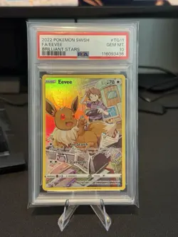 Pokemon TCG Eevee TG11/TG30 Card Brilliant Stars PSA 10 - Image 1