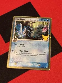 Pokemon TCG Card Celebrations Mimikyu Delta Species SWSH136 Black Star Promo -M5 - Image 3