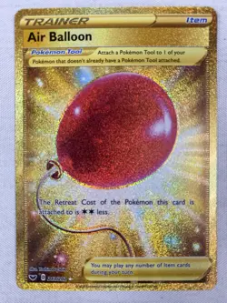 Air Balloon 213/202 - Sword & Shield Base Set Gold Secret Rare Holo Pokemon TCG - Image 1