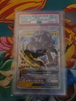 Raikou GX Pokemon card SM BLACK STAR PROMO SM121 HOLO PSA 10 free P+P - Image 1