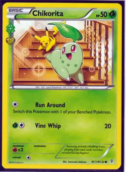 2016 POKEMON CHIKORITA RC1 XY GENERATIONS- RADIANT COLLECTION REGULAR -NM (C6) - Image 1