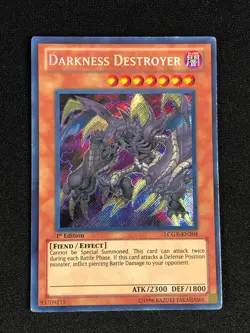 YUGIOH DARKNESS DESTROYER LCGX-EN204 1ST SECRET PLAY/EDGE WEAR - Image 1