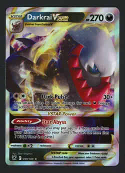 Darkrai VSTAR 099/189 Astral Radiance Ultra Rare Pokemon TCG - Image 1