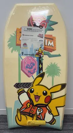 Pokemon World Championships 2025 Pikachu Bodyboard Boogie Board Anaheim, In Hand - Image 1