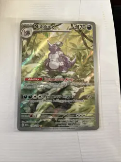Pokemon Scarlet and Violet Nidoking 174/165 Holo Illustration Rare NM Condition - Image 1