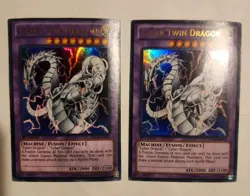 Yugioh Cyber Twin Dragon SDCR-EN037 Ultra Rare 1st Edition LP x2 - Image 1