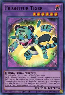 Yugioh! MP Frightfur Tiger - CORE-ENSE2 - Super Rare - Limited Edition Moderatel - Image 1