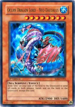 Yugioh! MP Ocean Dragon Lord - Neo-Daedalus - SD4-EN001 - Ultra Rare - 1st Editi - Image 1