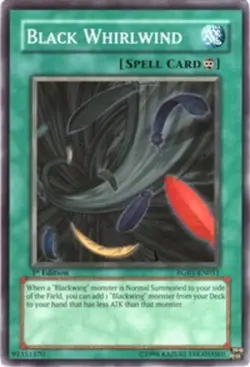 Yugioh! MP Black Whirlwind - RGBT-EN051 - Common - 1st Edition Moderately Played - Image 1