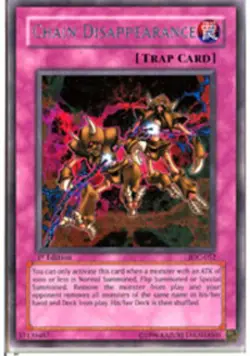Yugioh! MP Chain Disappearance - IOC-052 - Rare - 1st Edition Moderately Played, - Image 1