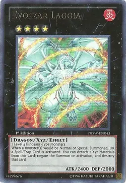 Yugioh! MP Evolzar Laggia - PHSW-EN043 - Ultra Rare - 1st Edition Moderately Pla - Image 1