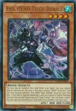 Yugioh! MP Evil HERO Toxic Bubble - SUDA-EN001 - Ultra Rare - 1st Edition Modera - Image 1