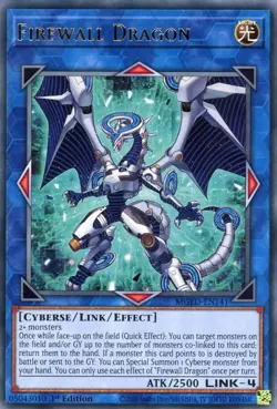 Yugioh! MP Firewall Dragon (Teal Original Art) - MGED-EN141 - Rare - 1st Edition - Image 1