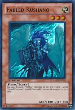 Yugioh! MP Fabled Kushano - HA02-EN034 - Super Rare - 1st Edition Moderately Pla - Image 1