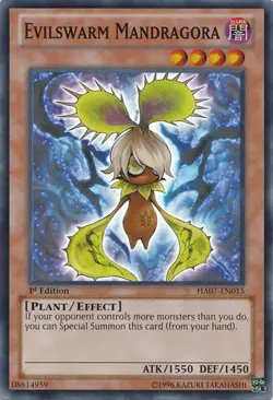 Yugioh! MP Evilswarm Mandragora - HA07-EN015 - Super Rare - 1st Edition Moderate - Image 1