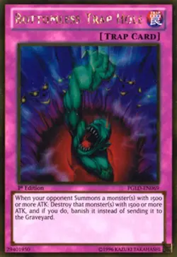Yugioh! MP Bottomless Trap Hole - PGLD-EN069 - Gold Rare - 1st Edition Moderatel - Image 1