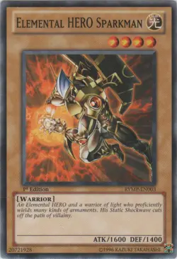 Yugioh! MP Elemental HERO Sparkman - RYMP-EN003 - Common - 1st Edition Moderate - Image 1