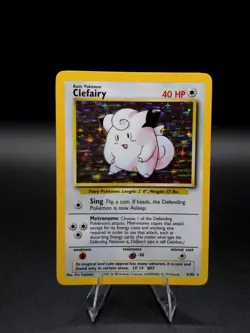 Pokemon TCG Clefairy Base Set Holo Unlimited Rare Card 5/102 - Image 1