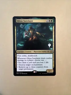 MTG Glissa Sunslayer ONE 202/271 R NM PROMO Pack Regular Rare - Image 2
