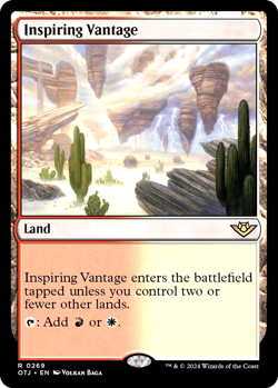 MTG Inspiring Vantage 269 Rare Foil Land Outlaws of Thunder Junction - Image 1
