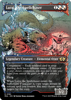 MTG Lutri, the Spellchaser 182 Rare Halo Foil Borderless Multiverse Legends - Image 1