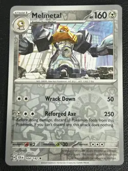 Melmetal 104/142 Stellar Crown Reverse Holo Rare Pokemon TCG Card NM - Image 1