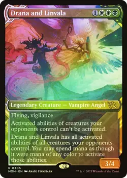 Foil Drana and Linvala (Showcase) [March of the Machine] MTG - Image 1