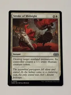 MTG Stroke of Midnight - Wilds of Eldraine NM - Image 1