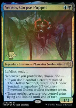 Venser, Corpse Puppet [Phyrexia: All Will Be One Prerelease Promos] Magic MTG - Image 1