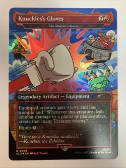 MTG Knuckles's Gloves - The Reaver Cleaver (Foil) Secret Lair x Sonic 2095 - Image 1