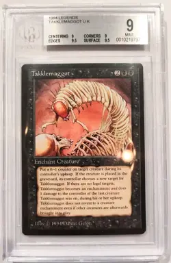 1994 MTG Legends Takklemaggot Graded BGS 9 Edges 9.5 Surface 9.5 - Image 1