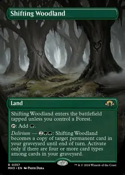 1 x Shifting Woodland - Foil - Borderless - Modern Horizons 3 - Light Play - MTG - Image 1