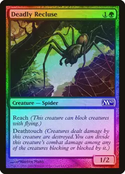 Deadly Recluse FOIL Magic 2010 / M10 PLD Green Common MAGIC MTG CARD ABUGames - Image 1