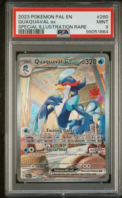 2023 POKEMON PAL EN-PALDEA EVOLVED SPECIAL ILLUSTRATION RARE QUAQUAVAL EX PSA 9 - Image 1