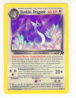 ~DE~ GERMAN Dunkles Dragonir Dark Dragonair Team Rocket 33/82 Pokemon Card (C1) - Image 1